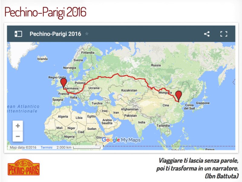 2016 Pechino Parigi -il viaggio-